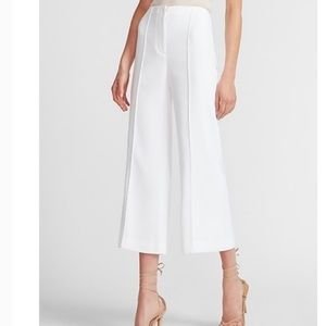 *NWT* Express High Waisted Lined Cropped Wide Leg Pant Size 8R